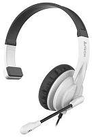 Наушники с микрофоном A4Tech HS-11 черный/белый 2м накладные оголовье (HS-11/3.5MM PLUG/BLACK+WHITE) | код 1611461 | A4TECH
