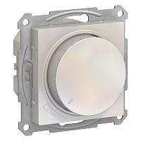 ATLASDESIGN СВЕТОРЕГУЛЯТОР (диммер) повор-нажим, LED, RC, 400Вт, мех., ЖЕМЧУГ | код ATN000423 | Systeme Electric