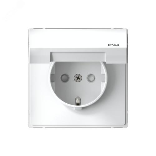 Розетка ArtGallery 16А IP44 с заземл. защ. шторки с крышкой механизм бел. | код GAL440146 | Systeme Electric
