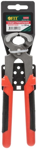Клещи строительные ''Стандарт'', пластиковые красно-черные ручки 200 мм | код 51820 | FIT фото 3