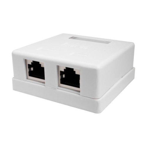 Розетка компьютерная 2м 8P8C (RJ-45) FTP кат.5E | код 10-0308 | SUPRLAN