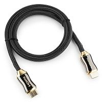 Кабель HDMI Cablexpert, серия Platinum, 1 м., v2.0, M/M, позол.разъемы, титановый металлический корпус, нейлоновая оплетка, блистер | код CC-P-HDMI03-1M | Cablexpert