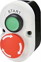 Кнопочный пост 2-модул. ESE2-V5 (START/STOP гриб.типа, откл. поворотом, зеленый/красный) | код 004771443 | ETI