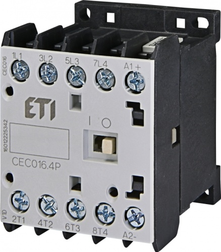 Контактор миниатюрный CEC 16.4P 230V АС (16A, 7,5kW, AC3) 4р (4 н.о.) | код 004641203 | ETI
