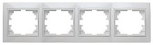 Рамка на 4 поста гор., СУ, Plano, белый, 1-504-01 | код Б0027629 | ЭРА