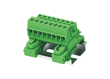 MC-RH5.08H03C-T Разъём гнездовой MC, шаг 5.08мм,3 конт. для DIN-рейки,зел., шт | код MC-RH5.08H03C-T | SUPU