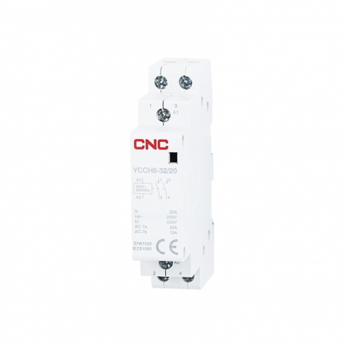 Модульный контактор YCCH6 25/10 25A 1P DC12В 1НО | код A033919 | CNC