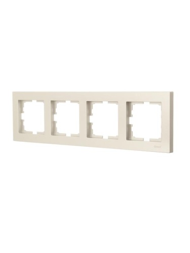 Рамка 4-местн. горизонт. VESNA титан LEZARD 742-3700-149 фото 2
