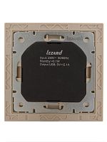 Розетка 1-м СП Rain 16А с заземл. + USB разъем крем. LEZARD 703-0303-181