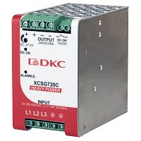 Источник питания HEAVY POWER, трехфазный, 720Вт, 30А, 24В | код XCSG720C | DKC