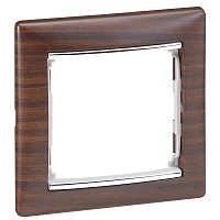 Рамка 1-м Valena темн. дерево/сер. штрих (DIY-упак.) IEK 696730