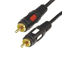 Шнур 2 RCA - 2 RCA, длина 3 метра, черный (GOLD) REXANT | код 17-0145 | REXANT
