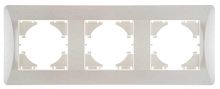 Рамка 3-местная Ugra, жемчуг | код С1130-028 | GUSI ELECTRIC