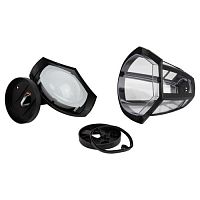 Светильник светодиодный ДБУ 8Вт 3000K IP44 07-8-006 Дели 3 черный 6 гранный | код Б0064274 | ЭРА