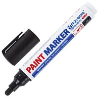 Маркер-краска лаковый (paint marker) 6 мм, ЧЕРНЫЙ, НИТРО-ОСНОВА, BRAUBERG PRO PLUS EXTRA, 151451 | код 151451 | BRAUBERG