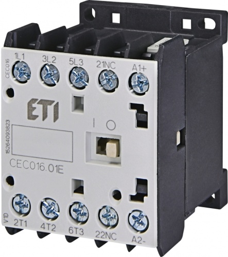 Контактор миниатюрный CEC 16.01-110V-50/60Hz (16A, 7,5kW, AC3) | код 004641095 | ETI