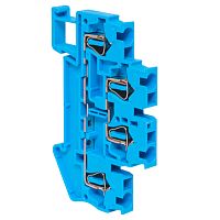 Колодка клеммная пружинная двойная JXB-ST-2.5 24А синяя EKF | код plc-jxb-st-2.5-4-2-blue | EKF