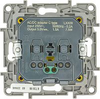 Розетка с заземлением с USB тип C - Etika - со шторками 16А 250В 1500мА 7,5Вт безвинтовые зажимы - антрацит | код 672688 | Legrand