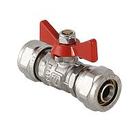 Кран шар. под обжим, рукоятка бабочка 16 | код. VT.343.N.1616 | VALTEC