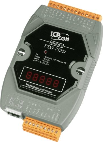 PDS-752D CR Programmable Device Server 4xRS-232 , 1xRS-485 ports and LED | код 00-06016453 | ICP DAS