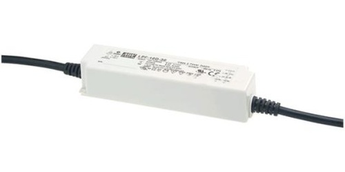 Источник питания AC-DC, 16Вт, вход 90…305В AC, 47…63Гц /127…431В DC, выход 36В/0.45А, ККМ, изоляция 3750В AC, в кожухе 148х40х32мм, -40…+70С, димминг | код LPF-16D-36 | MeanWell