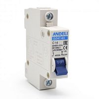 Автоматический выключатель DZ47-63/1P 63A 4.5kA х-ка C (ANDELI) | код ADL01-070 | ANDELI
