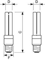 Лампа люминесцентная компакт. Master PLE-C 11W/827 11Вт E27 прямолинейная 2700К PHILIPS 929730982709