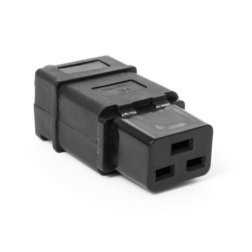Вилка IEC 60320 C19, 16A, 250V, прямая, разборная, черная | код LAN-IEC-320-C19 | LANMASTER