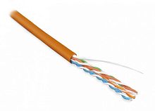 Кабель витая пара U/UTP кат.5e 4х2х24AWG solid LSZH нг(А)-HF UUTP4-C5E-S24-IN-LSZH-OR-305 оранж. (уп.305м) | код 46858 | Hyperline