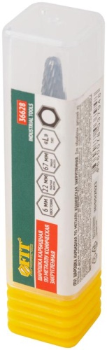 Шарошка карбидная, штифт 6 мм, тип ''L'', коническая закругленная 8х22х67 мм | код 36628 | FIT фото 3 Шарошка карбидная, штифт 6 мм, тип ''L'', коническая закругленная 8х22х67 мм | код 36628 | FIT фото 3