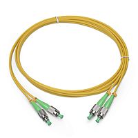 Cabeus FOP(d)-9-FC/APC-FC/APC-1m Шнур оптический duplex FC/APC-FC/APC 9/125 sm 1м LSZH | код 8201c | Cabeus