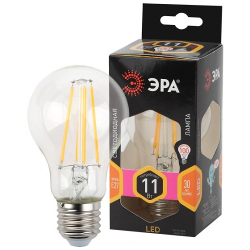 Лампа светодиодная F-LED A60-11W-827-E27 | Код. Б0035025 | ЭРА