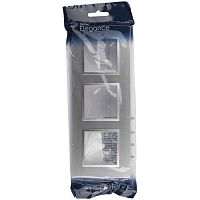 Рамка для розеток и выключателей Elegance 14-5013-03 Classic, на 3 поста, алюминий | код Б0060583 | ЭРА