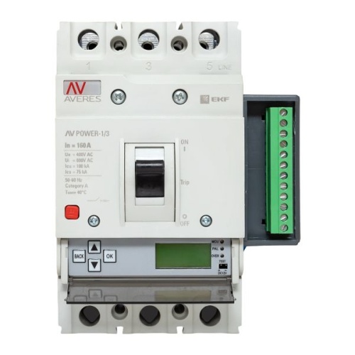 Автоматический выключатель AV POWER-1/3 160А 100kA ETU6,2 AVERES | код mccb-13-160H-6.2-av | EKF фото 4