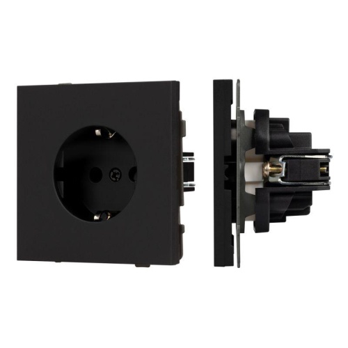 Механизм электрической розетки SCT-TENDO-MEU1-SFPL-BK 230В 16А Arlight 054638
