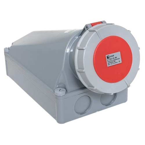 Розетка стационарная наружная 1452 3Р+РЕ+N 125А 380В IP67 PROxima | код ps-1452-125-380 | EKF фото 2