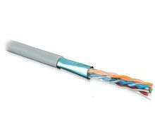Витая пара экран FTP F/UTP категория 5e 4 пары 24 AWG одножильный LSZH (305м) серый | код. 45788 | Hyperline