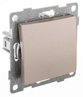 GUSI Bravo МЕХАНИЗМ Переключатель одноклавишный, проходной, скрытая установка, 10А, 250В. Цвет: шампань | код С10В4-027 | GUSI ELECTRIC