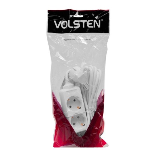 Удлинитель 2х3м с заземл. 10А IP20 S 2х3-Z 2.2кВт Volsten 9309 фото 5