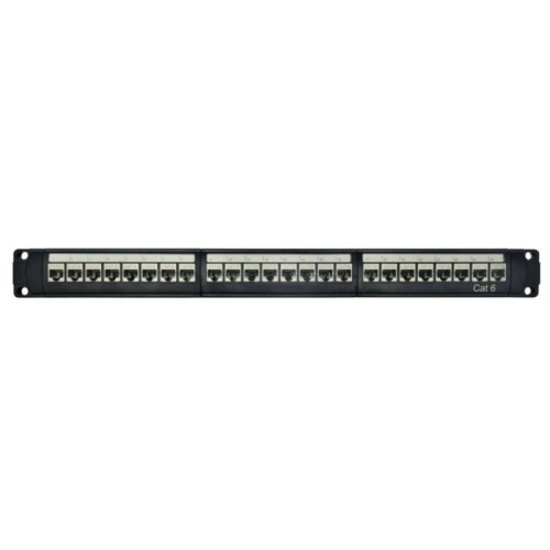 Патч-панель модульная 19, 1U, CAT6, 24 порта RJ45, экранированная | код RN6PPF24 | DKC