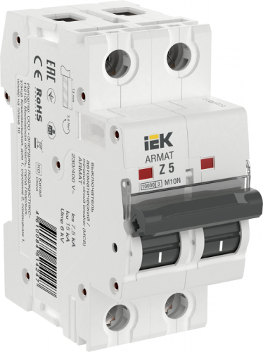 ARMAT Авт. выкл. M10N 2P Z 5А IEK | код AR-M10N-2-Z005 | IEK