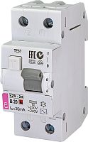 Диффер. автоматический выключатель KZS-2M B 20/0,03 тип AC (10kA) | код 002173105 | ETI