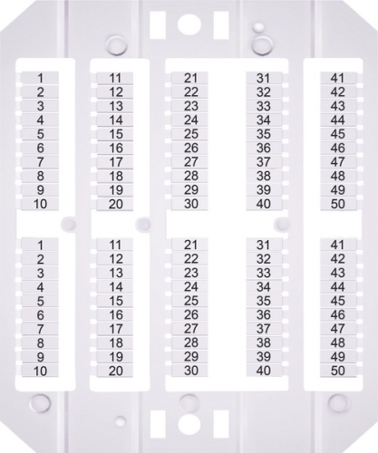 Маркировка клемм ESP-SHZ/1/1_50 (1-50, для пружин. клемм, 1,5 мм2) | код 003903197 | ETI