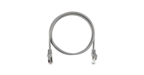 Шнур F/UTP 4 пары, Кат.5e, 2хRJ45/8P8C, T568B, 7x0,150мм, LSZH, серый, 1,5м | код NMC-PC4SD55B-ES-015-C-GY | NIKOMAX