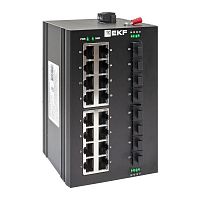 Промышленный неуправляемый коммутатор U-8GX/SFP-16GT, 8 портов 1000Base-X SFP, 16 портов 10/100/1000Base-T(X) RJ45, монтаж на динрейку TSX EKF | код TSX-U-8GX/SFP-16GT | EKF