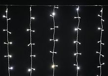 LIGHTING Гирлянда занавес 1,5х1,5м 160 светодиодов теплый белый свет IP20 прозрачный шнур 3м 230В транзит | код LGDB201-1-160-L1-T-S-20 | IEK