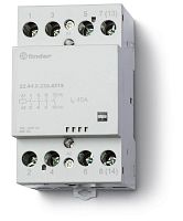 Контактор модульный 4NO 40А AgSnO2 230В AC/DC 53.5мм IP20 опции: мех. индикатор | код 224402304310 | FINDER