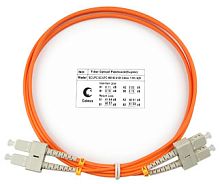 Cabeus FOP-62-SC-SC-15m Шнур оптический duplex SC-SC 62,5/125 mm 15м LSZH | код 7624c | Cabeus