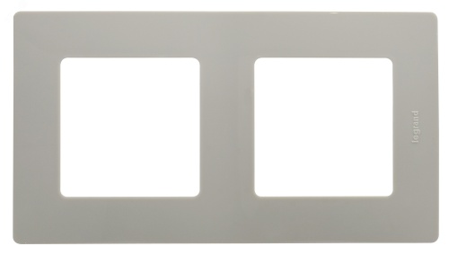 ETIKA Рамка 2 поста светлая галька | код 672522 | Legrand