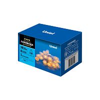 Гирлянда LED "Шишки" ULD-S0500-050/DTA WARM WHITE IP20 PINE CONES 5м 50 диодов тепл. бел. свет провод прозр. Uniel UL-00007192